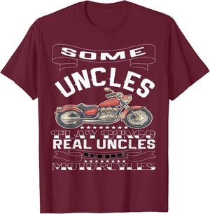 Some Uncles Play Bingo Real Uncles Ride Motorcycles T-Shirt - T-Shirt | Maroon