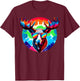 Cool Tie Dye Sunglasses Moose Illustration Art T-Shirt - T-Shirt | Maroon