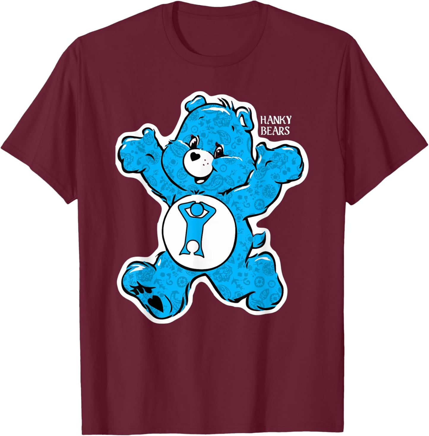 Halloween - Hanky Bears Light Blue T-Shirt - T-Shirt | Maroon