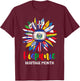Hispanic Heritage Month El Salvador Flag Sunflower Latino T-Shirt - T-Shirt | Maroon
