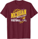 University of Michigan Wolverines U of M Football Laurels T-Shirt - T-Shirt | Maroon