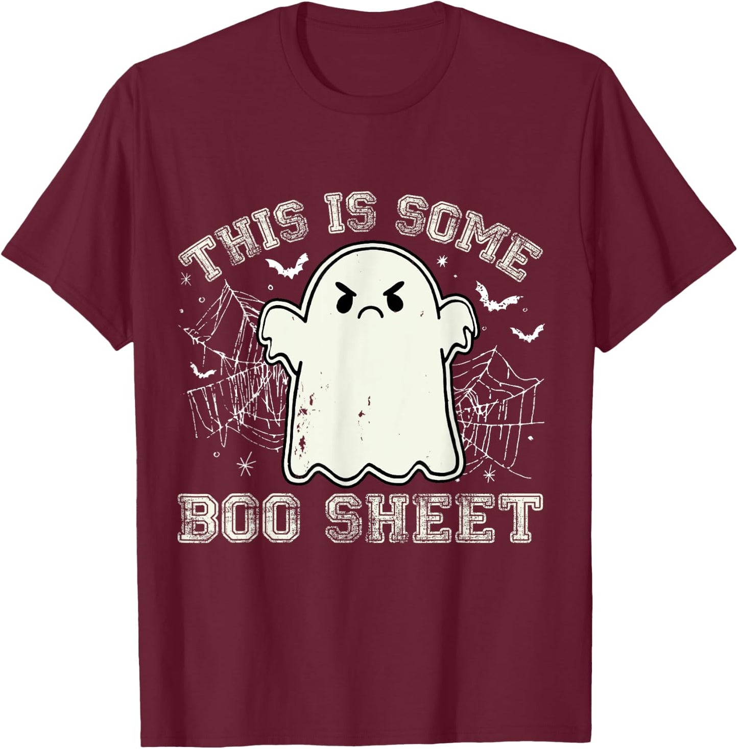 This Is Some Boo Sheet Ghost Retro Halloween Women T-Shirt - T-Shirt | Maroon