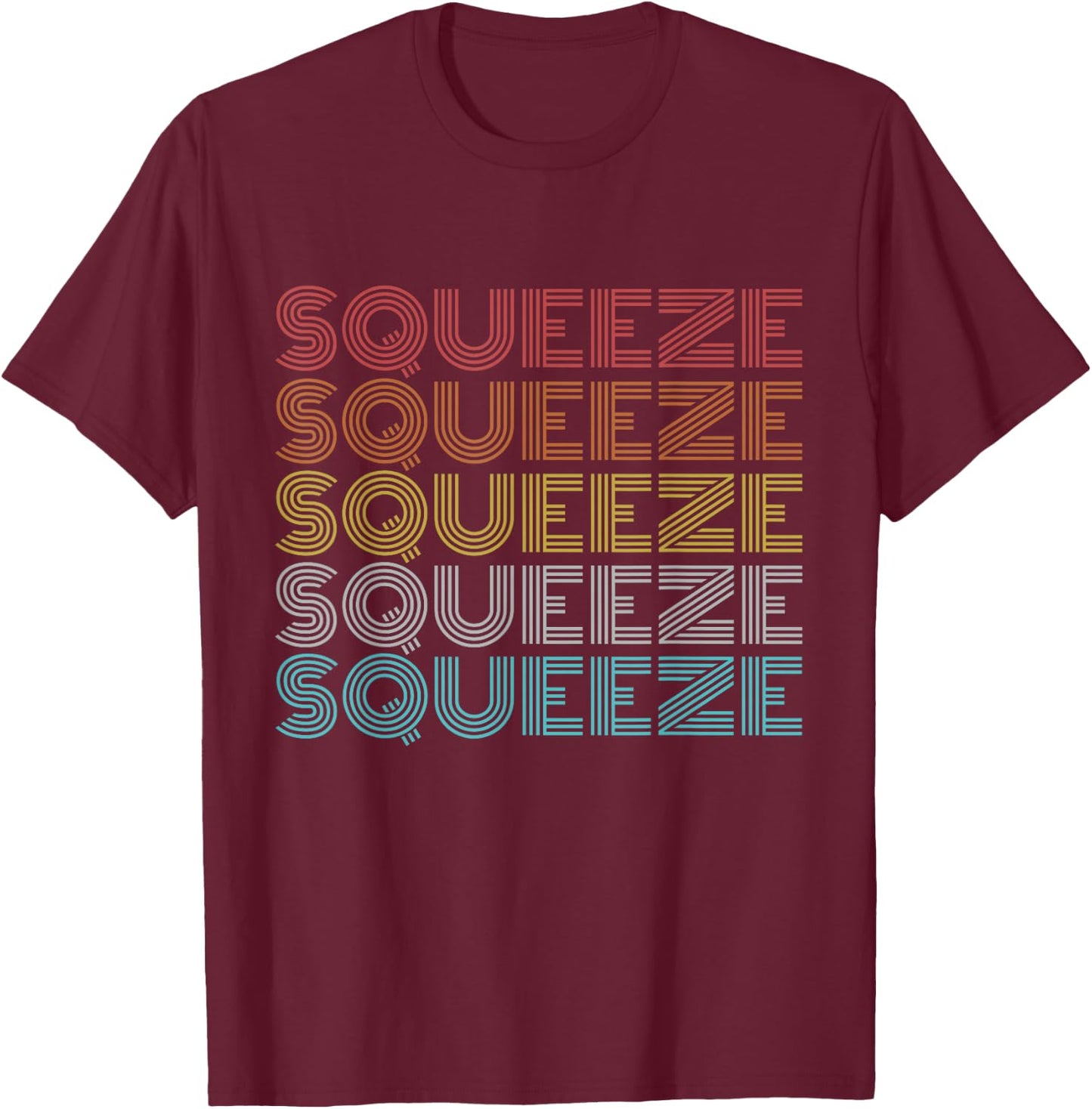 Retro Vintage Squeeze T-Shirt - T-Shirt | Maroon
