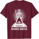 Rhodes Greece - Colossus of Rhodes Helios Greek Souvenir T-Shirt - T-Shirt | Maroon
