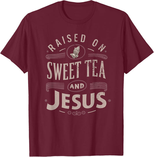 Southern Belle Sweet Tea Country Life Jesus T-Shirt - T-Shirt | Maroon
