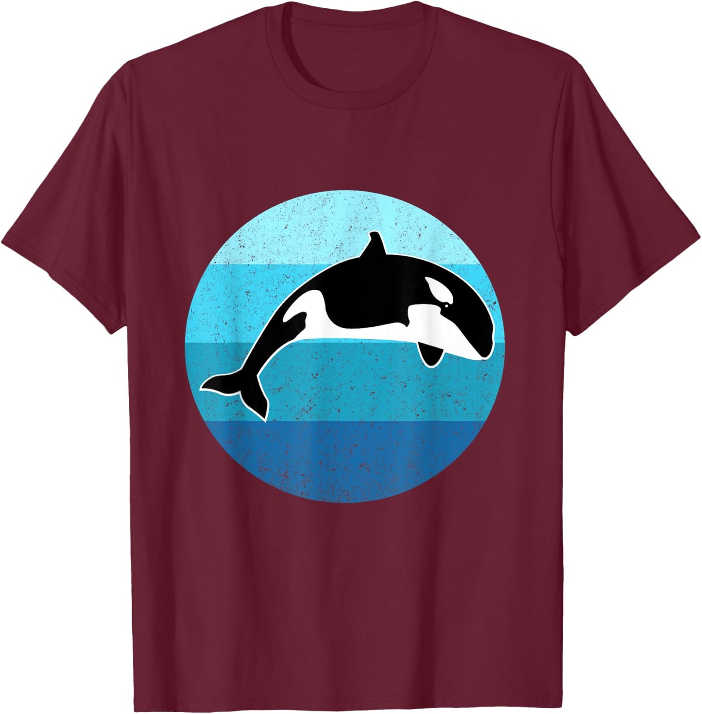 Orca Whale Whale Ocean Animal Retro Cetacean Lover T-Shirt - T-Shirt | Maroon