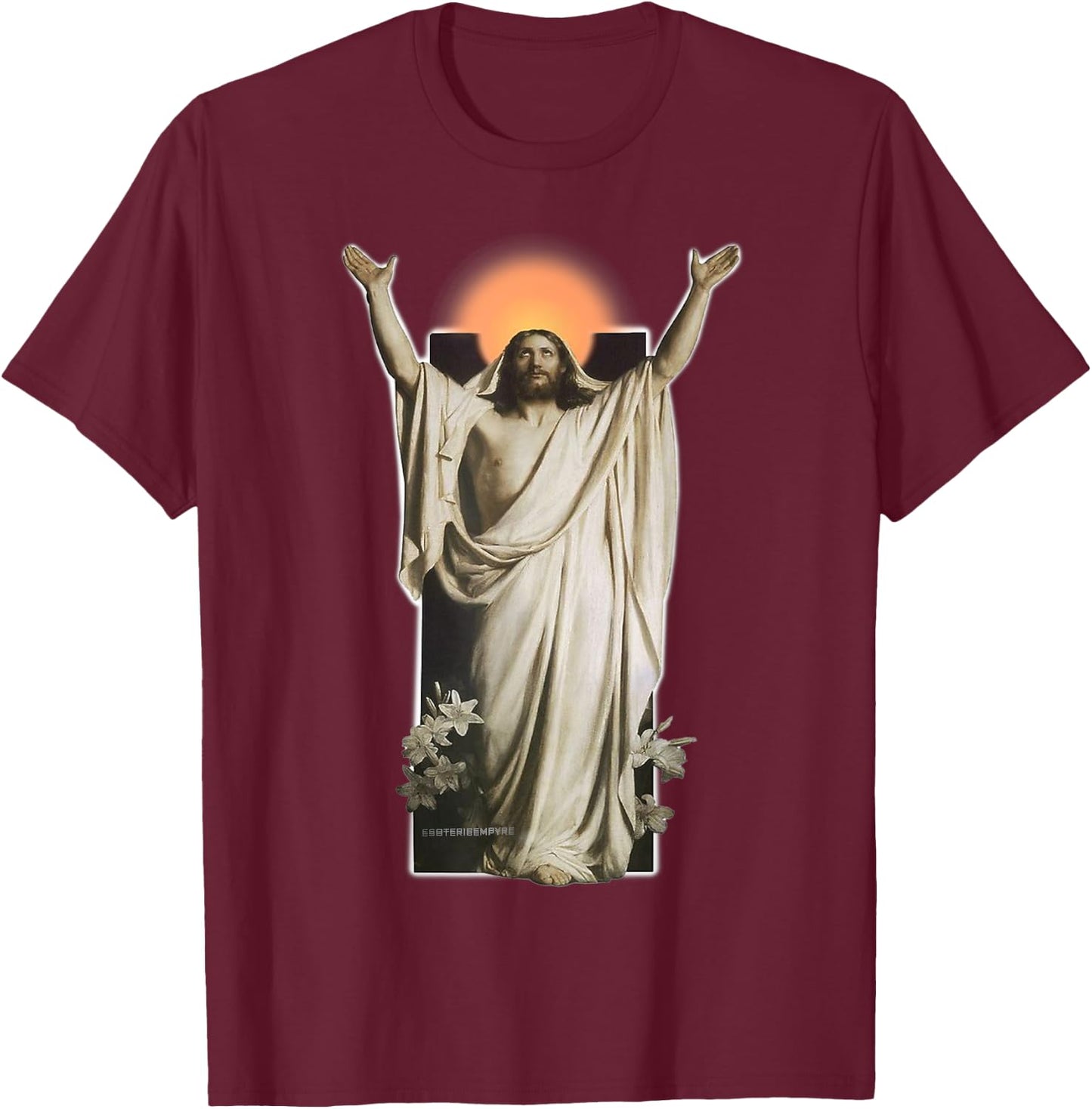 Esoteric Empyre Jesus Christ Resurrection , Small T-Shirt - T-Shirt | Maroon