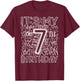 It's My 7th Birthday Seven 7 Year Old Bday Kids Boys Girls T-Shirt - T-Shirt | Maroon