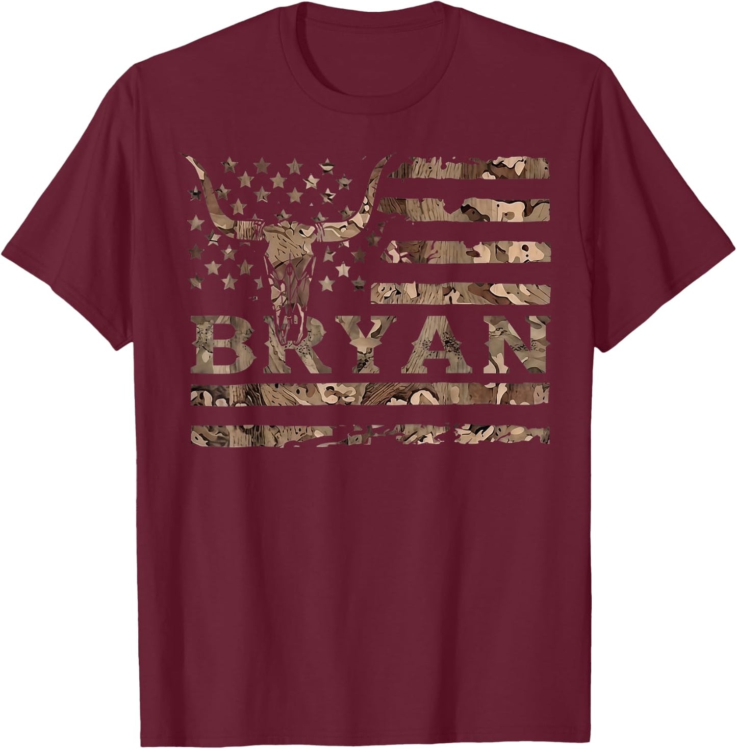 Vintage Bryan Last Name Retro USA Gift Women Kid T-Shirt - T-Shirt | Maroon