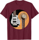 Guitar Yin Yang Acoustic And Electric Guitars T-Shirt - T-Shirt | Maroon