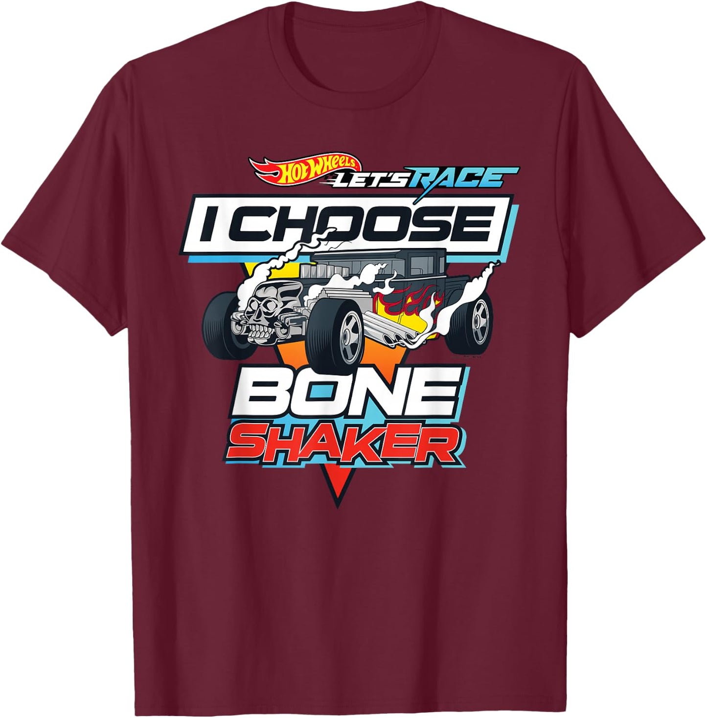 Hot Wheels Let's Race - I Choose Bone Shaker T-Shirt - T-Shirt | Maroon