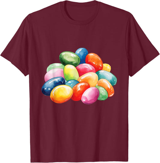 Cute Jelly Beans Candy Easter Lover Candy T-Shirt - T-Shirt | Maroon
