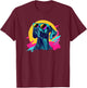 Funny 80s Retro Vintage Black Great Dane Lover T-Shirt - T-Shirt | Maroon