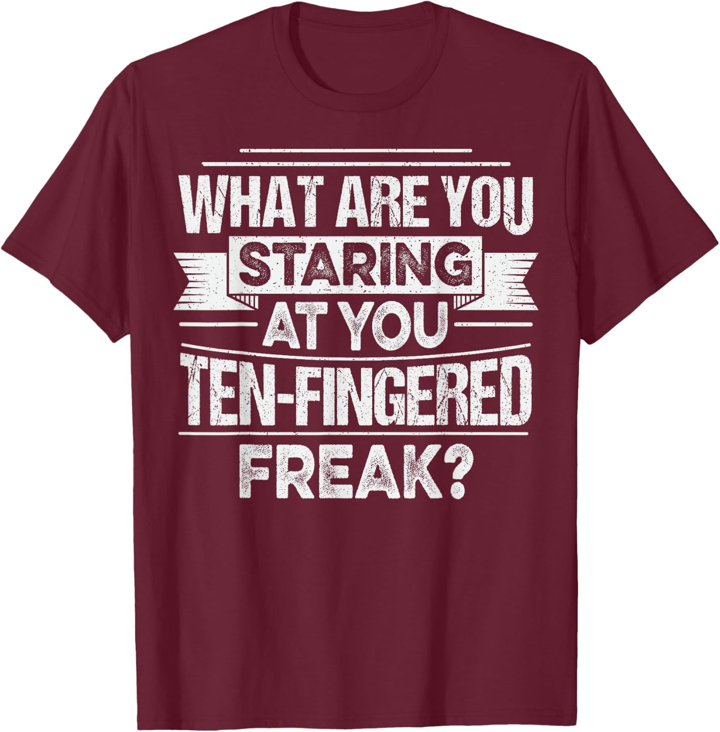 Thumb Amputation Quote for a Finger Amputation survivor T-Shirt - T-Shirt | Maroon