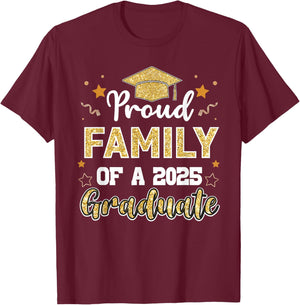 Family Senior 2025 Proud Family Of A Class Of 2025 Graduate T-Shirt - T-Shirt | Maroon