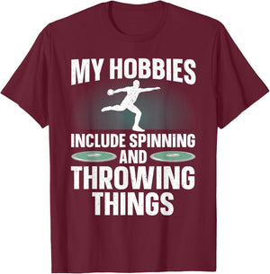 Discus Throwing Art Women Athletics Discus Thrower T-Shirt - T-Shirt | Maroon