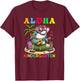 Aloha Kindergarten Shark Hawaii Back to School Kids Girl T-Shirt - T-Shirt | Maroon