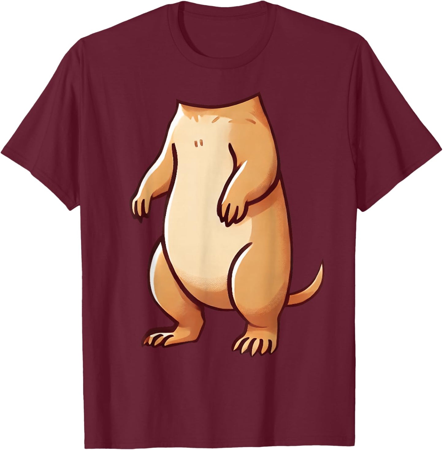 Easy Prairie Dog Costume Halloween Prairie Dog Body Women Kids T-Shirt - T-Shirt | Maroon