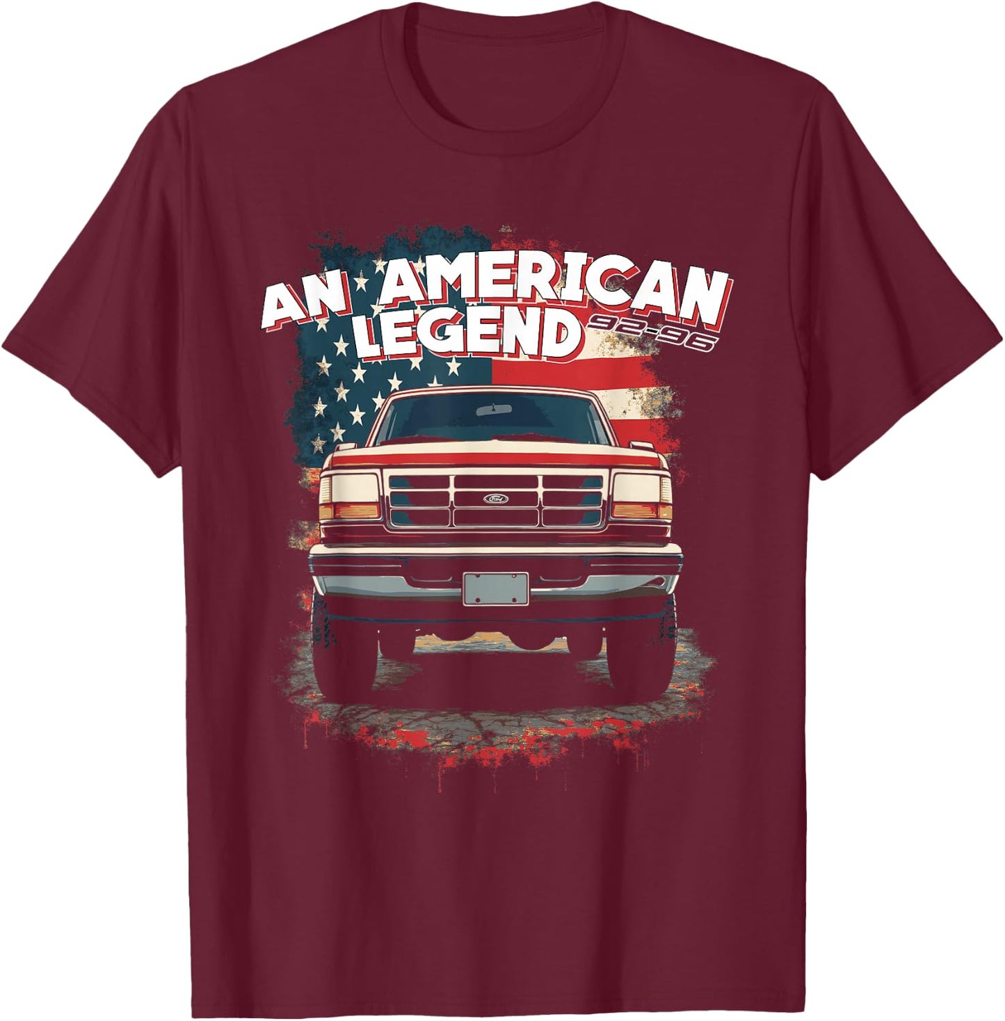 5th Generation 92-96 OBS An American Legend 90's OBS Truck T-Shirt - T-Shirt | Maroon