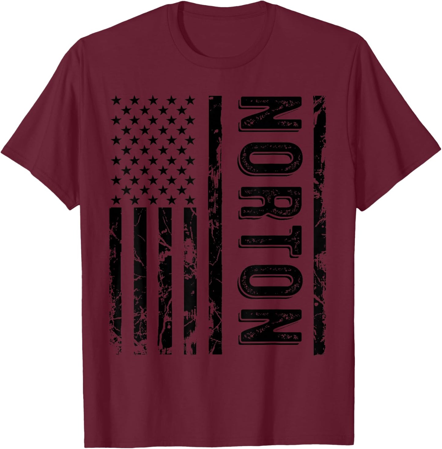 Norton Last Name Funny Surname Team Norton Family Reunion T-Shirt - T-Shirt | Maroon