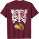 Halloween Dad Skeleton Tacos Funny Pregnancy Couple T-Shirt - T-Shirt | Maroon
