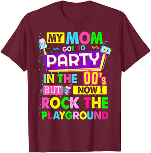 00s Outfit Idea for Kids & Novelty Kids 2000s 00s Themed T-Shirt - T-Shirt | Maroon