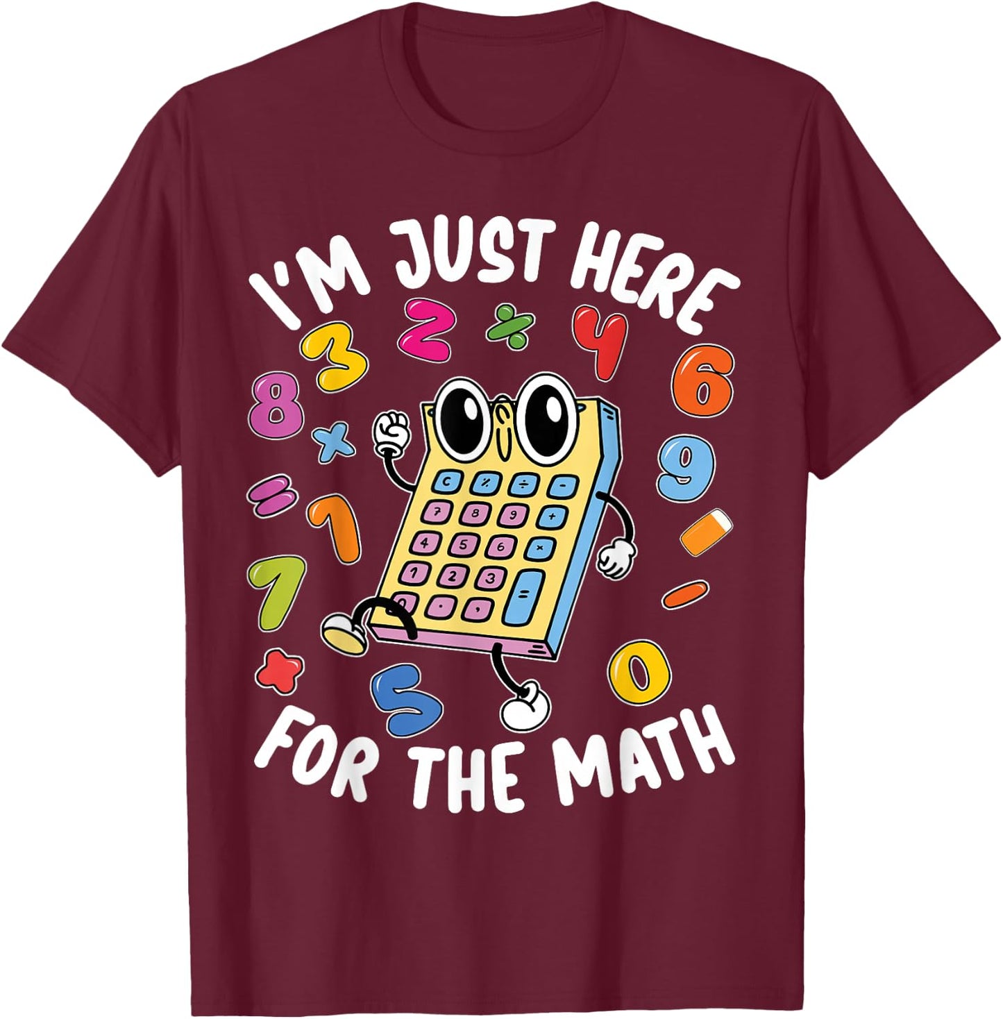 Number Day Maths Day Number Day Calculator Kids Costume T-Shirt - T-Shirt | Maroon