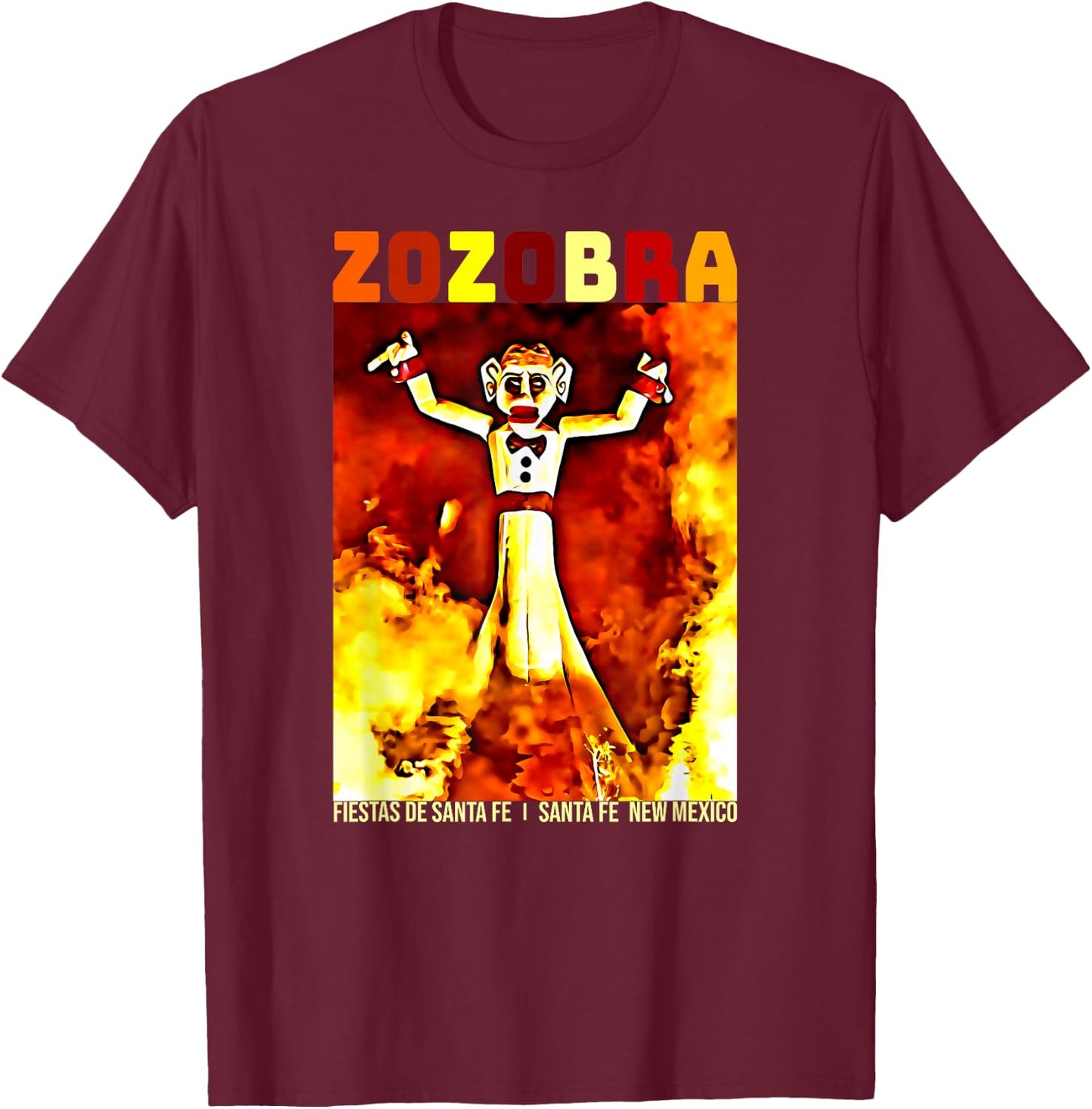 Zozobra Fiestas De Sante Fe New Mexico Old Man Gloom T-Shirt - T-Shirt | Maroon