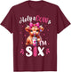 Holy Cow I'm Six 6 Years Old Girl It's My 6th Birthday T-Shirt - T-Shirt | Maroon