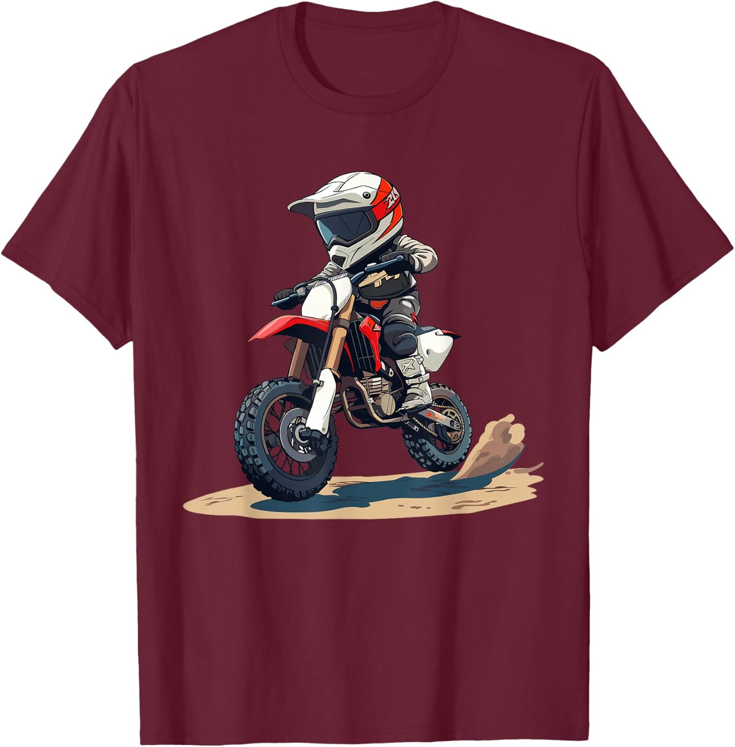 Kids Dirt Bike T-Shirt - T-Shirt | Maroon