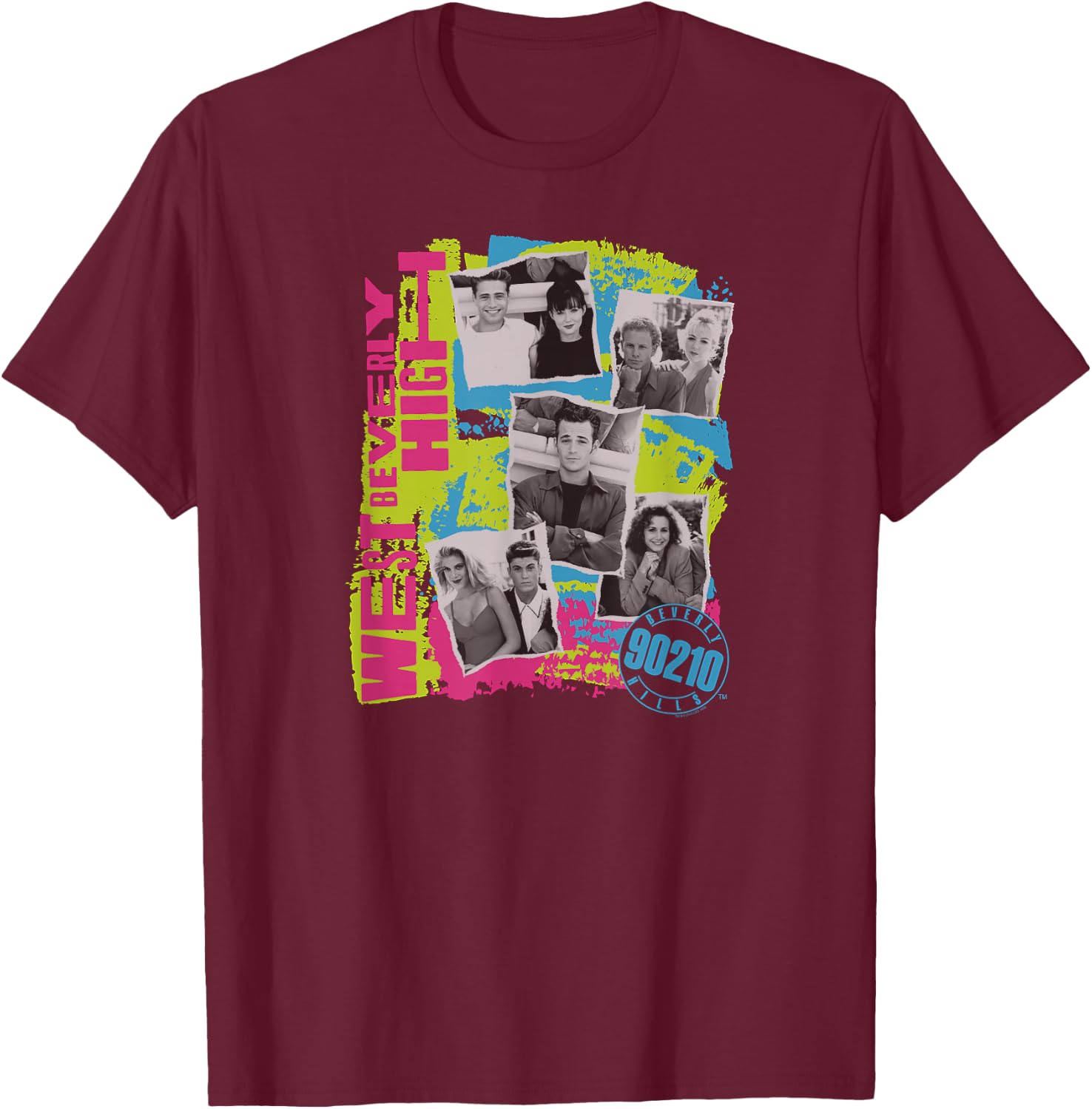 Beverly Hills 90210 - West Beverly High T-Shirt - T-Shirt | Maroon