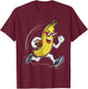 Fruit Sport Bananas Player Cute Banana American Football T-Shirt - T-Shirt | Maroon