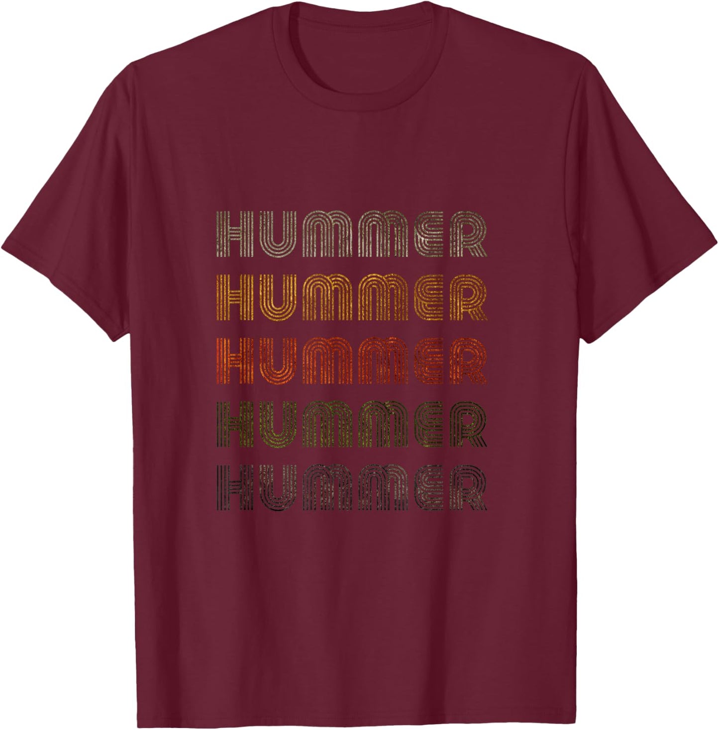Love Heart Hummer Grunge Vintage Style Black Hummer T-Shirt - T-Shirt | Maroon