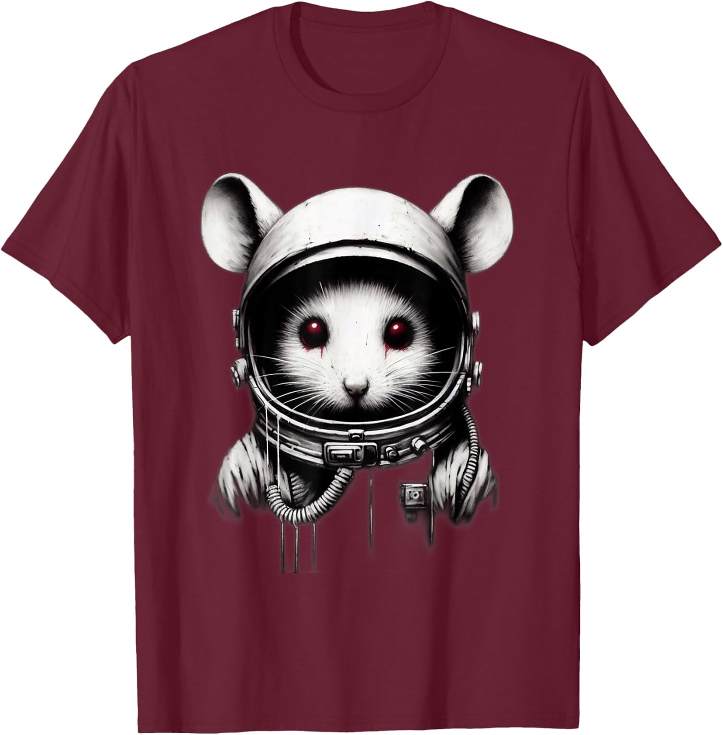 Lost in Space Astronaut Mice T-Shirt - T-Shirt | Maroon