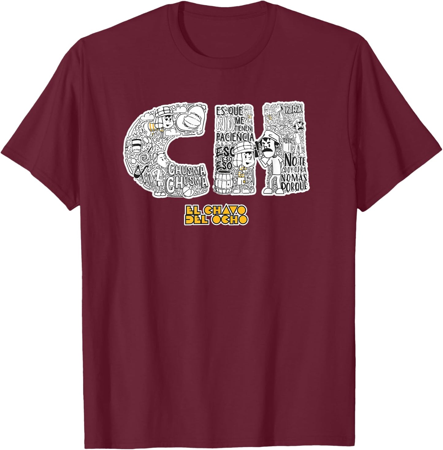El Chavo - Colorful Desings for Kids, Teen, Women & Men T-Shirt - T-Shirt | Maroon