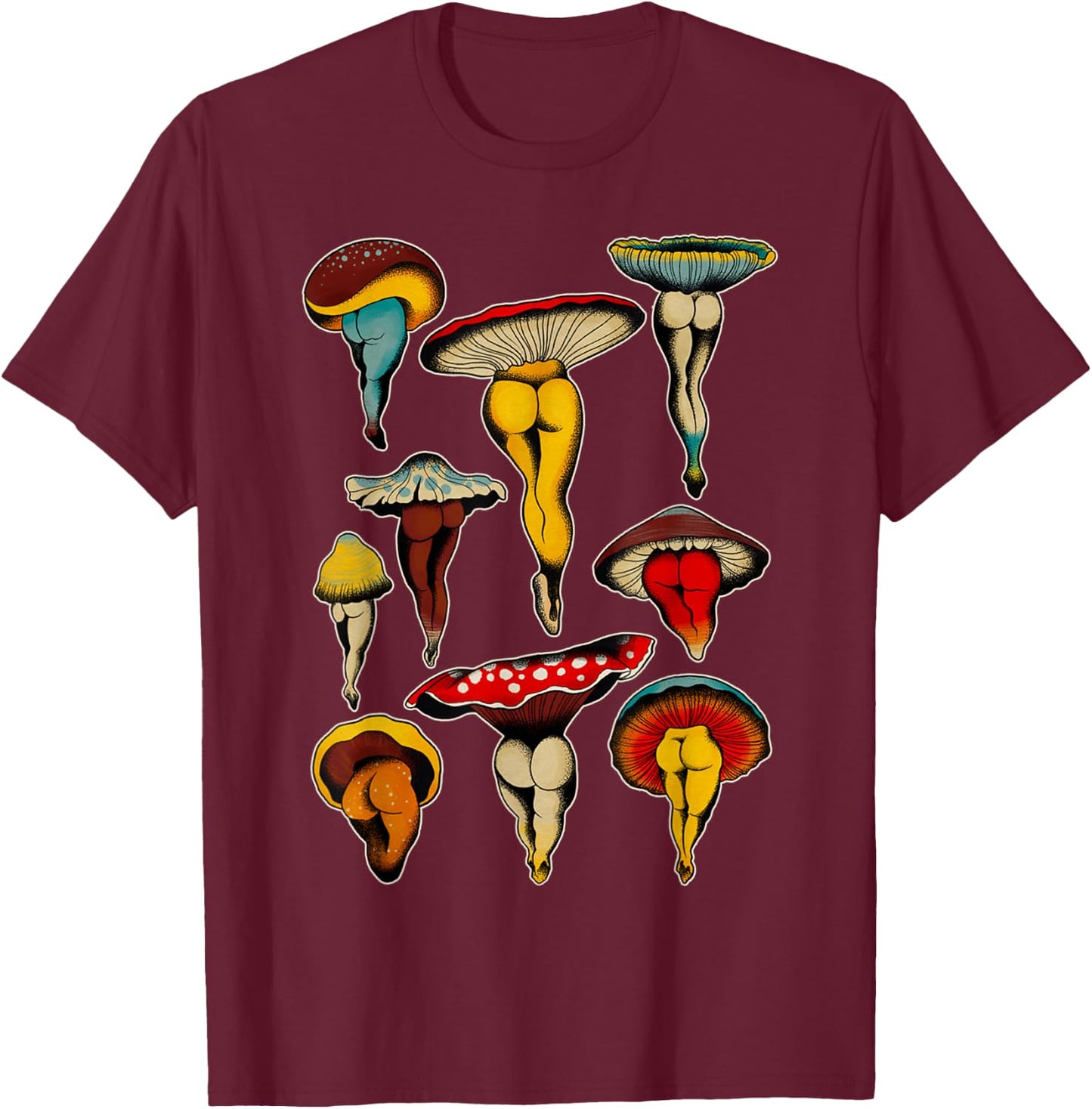 Mushroom Sexy Mycology Fungi Foraging Mushroom Whisperer T-Shirt - T-Shirt | Maroon
