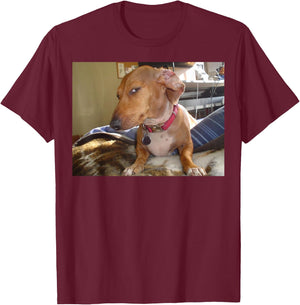 Side eye dog meme T-Shirt - T-Shirt | Maroon