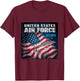 Veteran Of The United States Air Force Retired T-Shirt - T-Shirt | Maroon