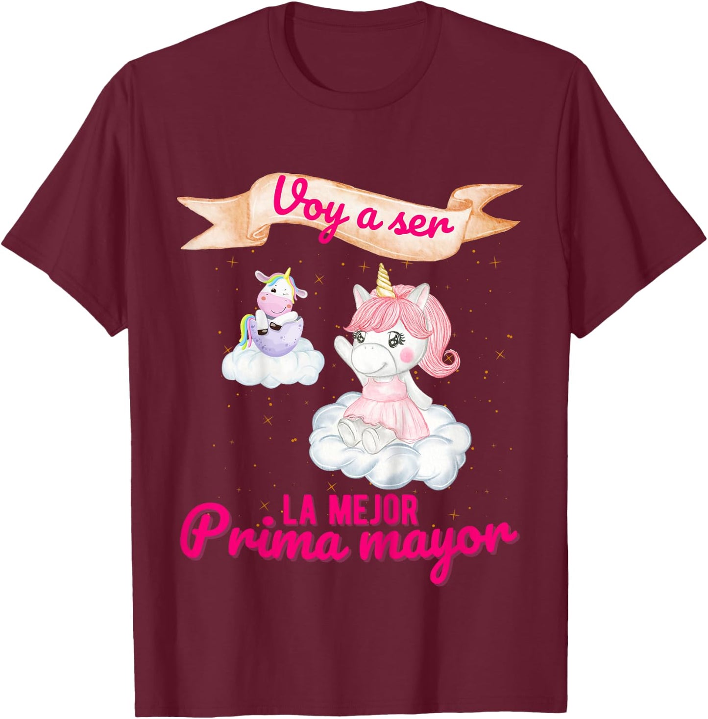 Prima Mayor voy a ser la mejor tener primito niña bebe regal T-Shirt - T-Shirt | Maroon