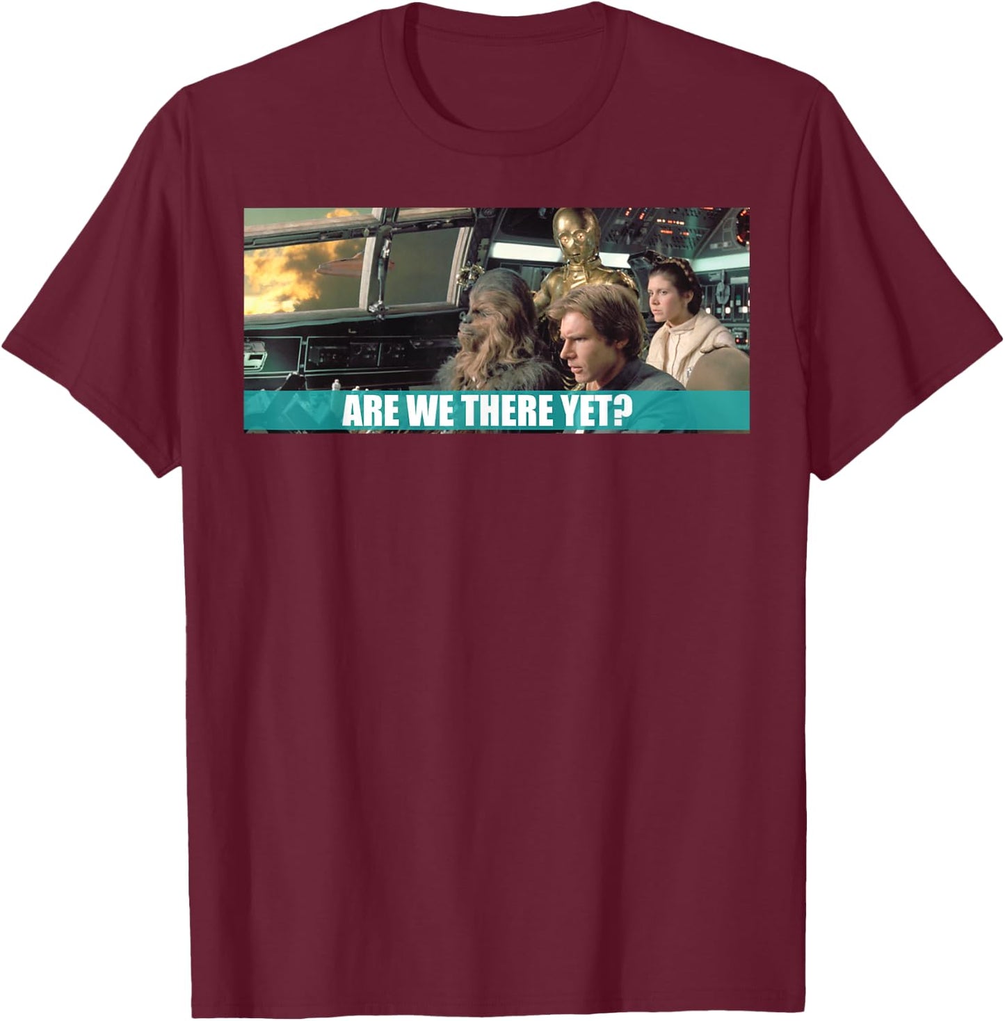 Star Wars Are We There Yet T-Shirt - T-Shirt | Maroon