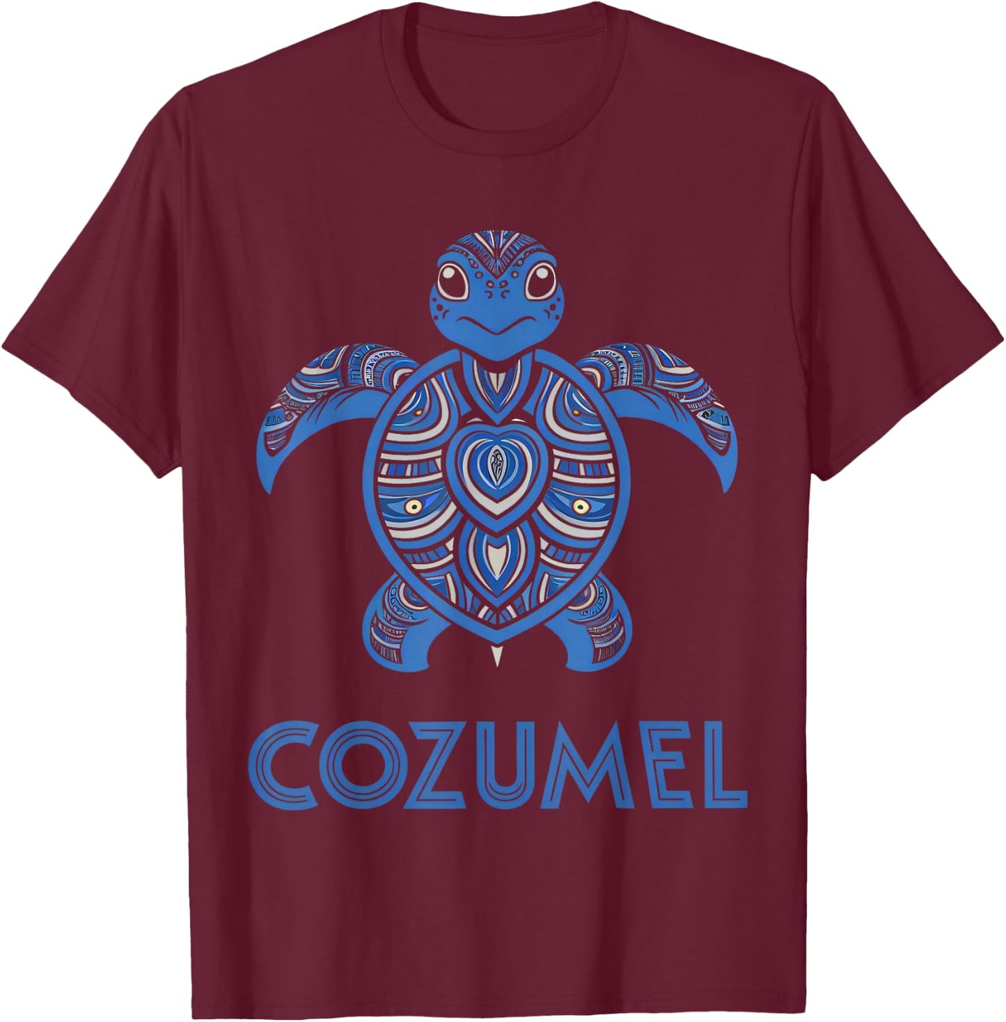 Cozumel, Mexico Sea Turtle T-Shirt - T-Shirt | Maroon