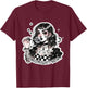 Cute Tattooed Goth Girl with Soap Bubbles Grunge Punk Egirl T-Shirt - T-Shirt | Maroon