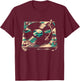 Vinyl DJ Turntable Camouflage - Vintage Music Lover T-Shirt - T-Shirt | Maroon