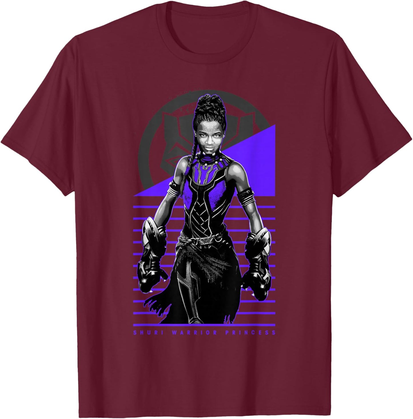 Marvel Black Panther Movie Shuri Warrior Princess T-Shirt - T-Shirt | Maroon