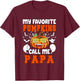 My Favorite Pumpkin Call Me Papa Halloween Family Lover T-Shirt - T-Shirt | Maroon