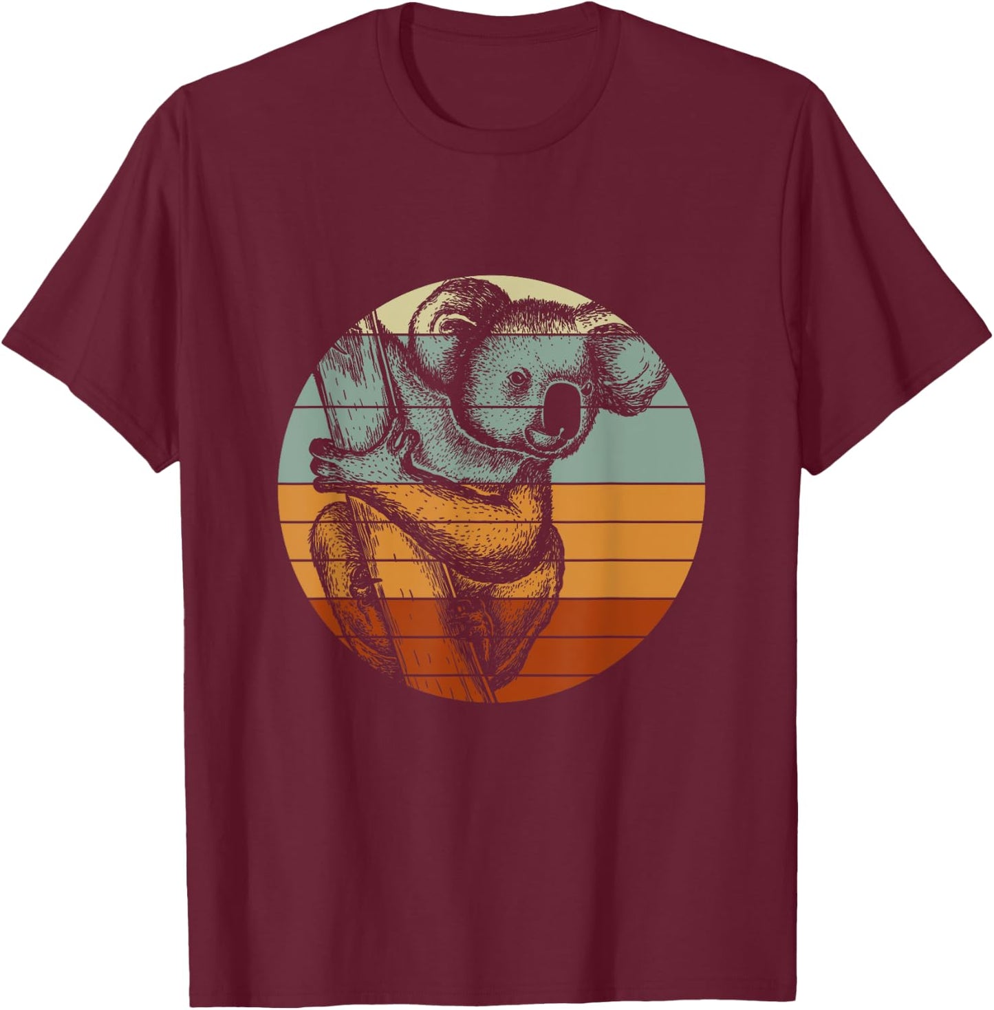 Zoo Keeper Australia Animal Gift Retro Koala T-Shirt - T-Shirt | Maroon