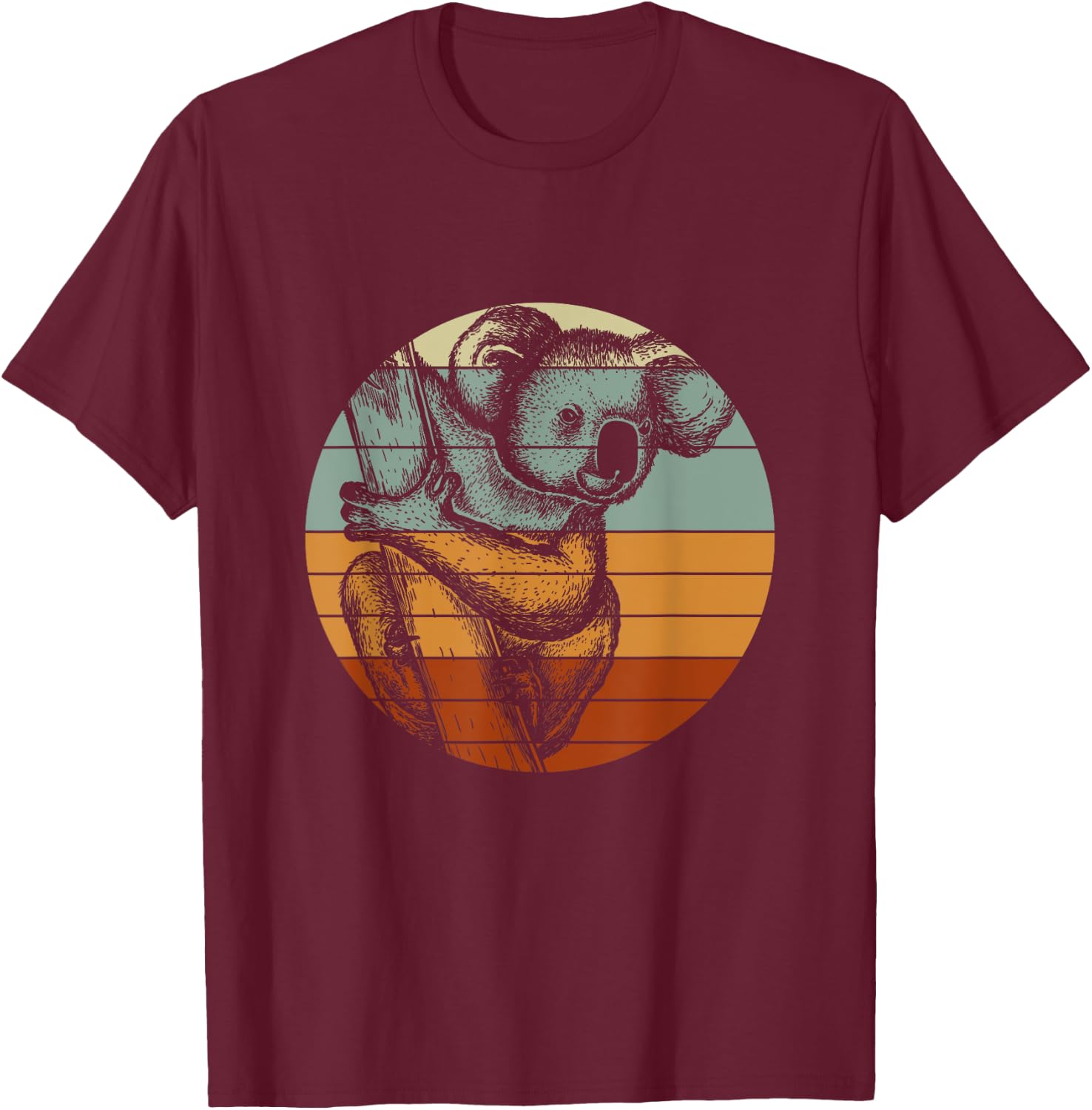 Zoo Keeper Australia Animal Gift Retro Koala T-Shirt - T-Shirt | Maroon