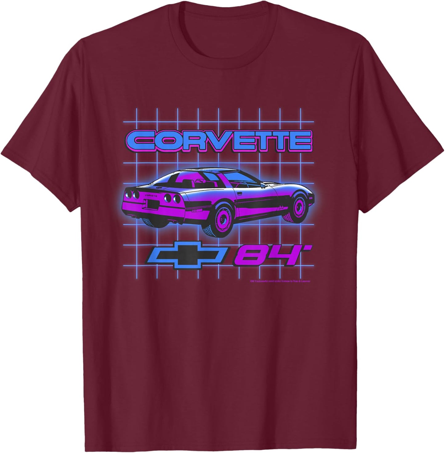 TNT Chevrolet Corvette 1984 | #37337 , Small, Black T-Shirt - T-Shirt | Maroon