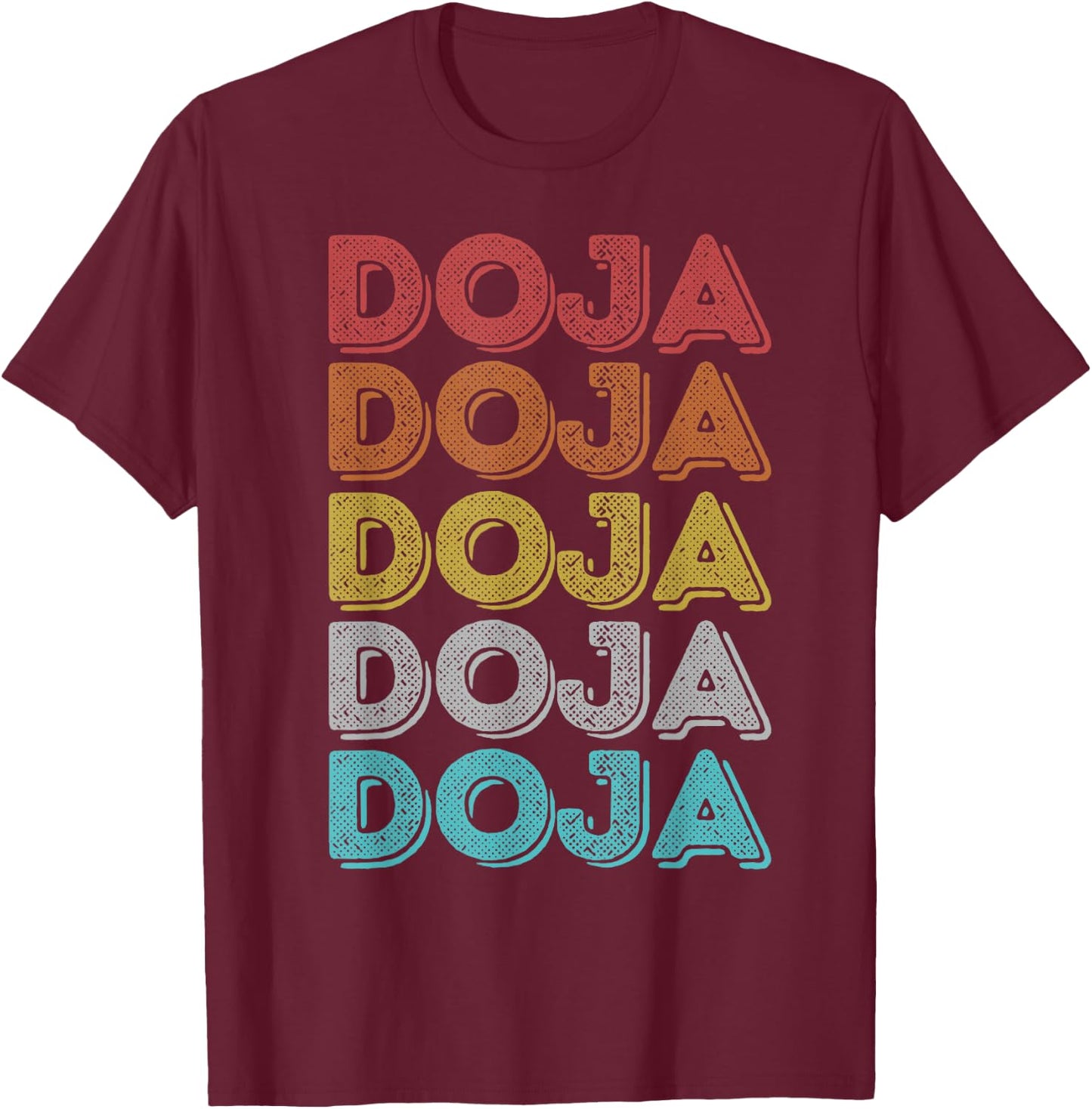 Vintage Retro Doja T-Shirt - T-Shirt | Maroon