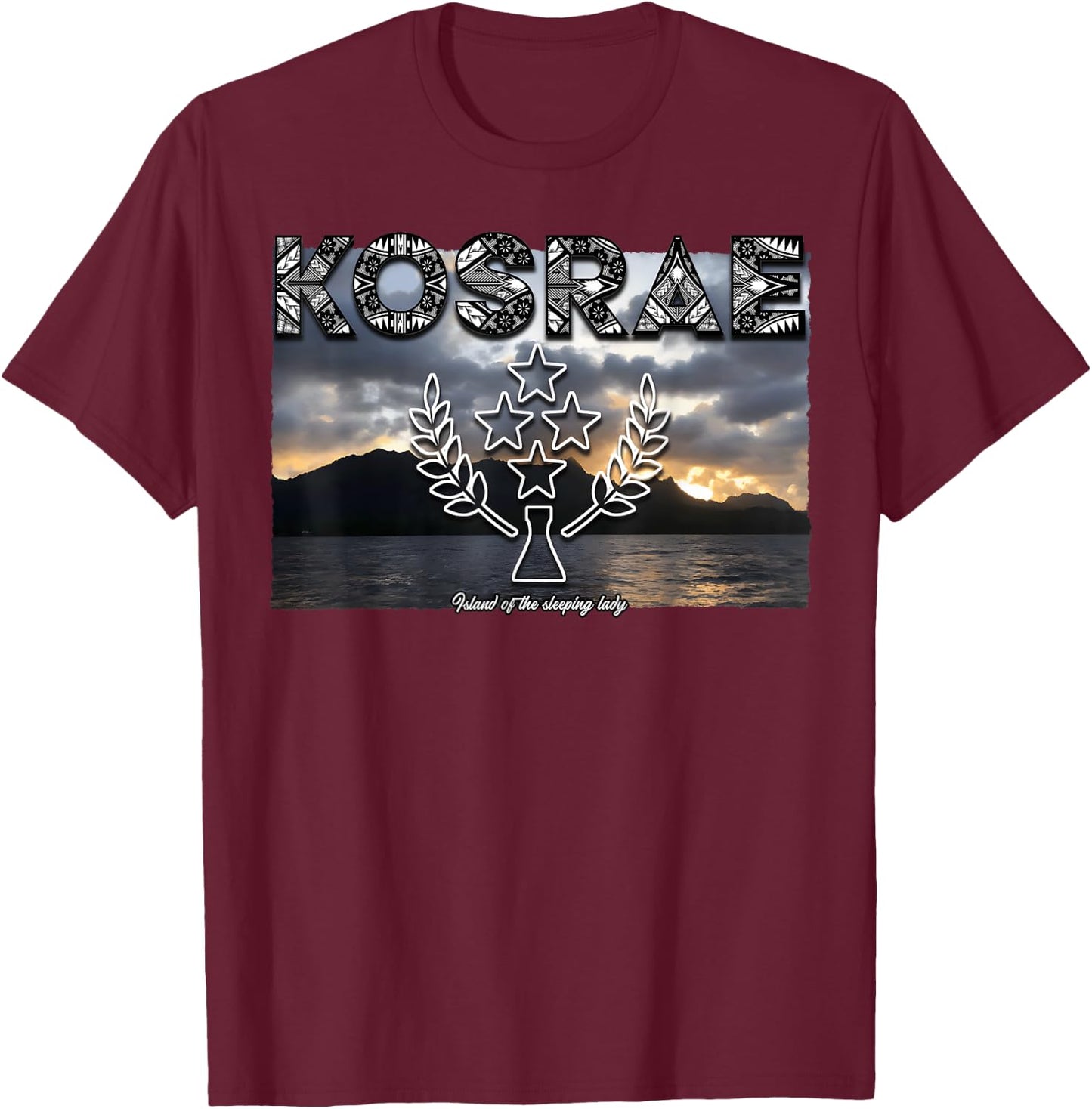 Kosrae Micronesia T-Shirt - T-Shirt | Maroon